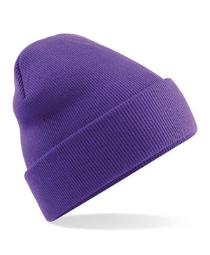 6 x Original Beanies by Beechfield in Purple by Print Lab Deals — Custom branded clothing by Print Press, featuring premium embroidery produced in our specialist print lab in the UK.