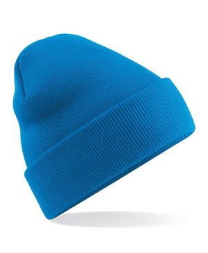 6 x Original Beanies by Beechfield in Sapphire Blue by Print Lab Deals — Custom branded clothing by Print Press, featuring premium embroidery produced in our specialist print lab in the UK.