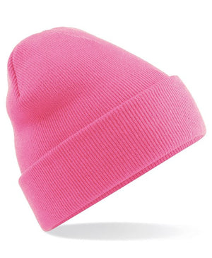 12 x Original Beanies by Beechfield in True Pink by Print Lab Deals — Custom branded clothing by Print Press, featuring premium embroidery produced in our specialist print lab in the UK.