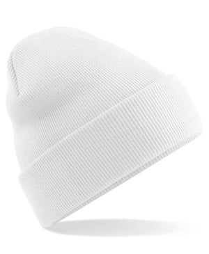 12 x Original Beanies by Beechfield in White by Print Lab Deals — Custom branded clothing by Print Press, featuring premium embroidery produced in our specialist print lab in the UK.