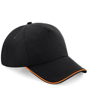 12 x Beechfield Piped Peak Sports Cap