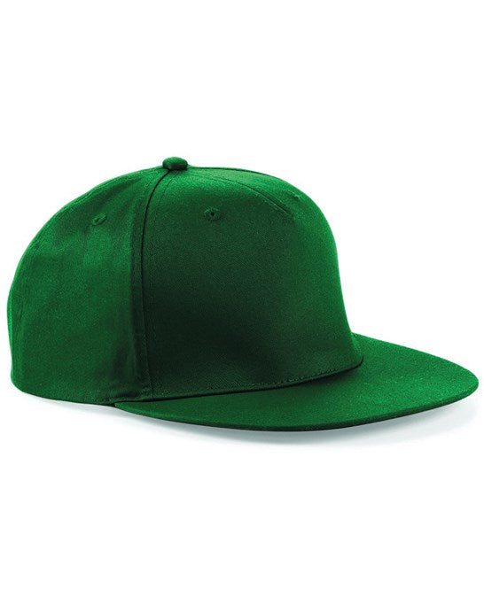 24 x Snapback Rapper Cap by Beechfield in Bottle Green by Print Lab Deals — Custom branded clothing by Print Press, featuring premium embroidery produced in our specialist print lab in the UK.