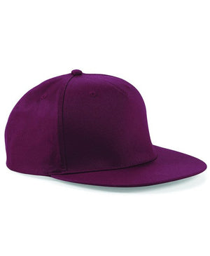 96 x Snapback Rapper Cap by Beechfield in Burgundy by Print Lab Deals — Custom branded clothing by Print Press, featuring premium embroidery produced in our specialist print lab in the UK.