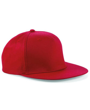 96 x Snapback Rapper Cap by Beechfield in Classic Red by Print Lab Deals — Custom branded clothing by Print Press, featuring premium embroidery produced in our specialist print lab in the UK.