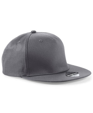 12 x Snapback Rapper Cap by Beechfield in Graphite Grey by Print Lab Deals — Custom branded clothing by Print Press, featuring premium embroidery produced in our specialist print lab in the UK.