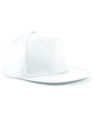 6 x Snapback Rapper Cap by Beechfield in White by Print Lab Deals — Custom branded clothing by Print Press, featuring premium embroidery produced in our specialist print lab in the UK.