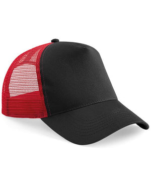 48 x Trucker Cap by Beechfield in Black Classic Red by Print Lab Deals — Custom branded clothing by Print Press, featuring premium embroidery produced in our specialist print lab in the UK.