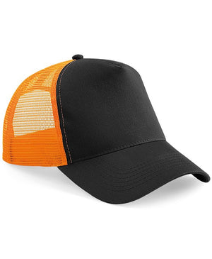 96 x Trucker Cap by Beechfield in Black Orange by Print Lab Deals — Custom branded clothing by Print Press, featuring premium embroidery produced in our specialist print lab in the UK.