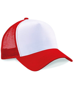 6 x Trucker Cap by Beechfield in Classic Red White by Print Lab Deals — Custom branded clothing by Print Press, featuring premium embroidery produced in our specialist print lab in the UK.