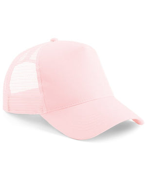 6 x Trucker Cap by Beechfield in Pastel Pink Pastel Pink by Print Lab Deals — Custom branded clothing by Print Press, featuring premium embroidery produced in our specialist print lab in the UK.