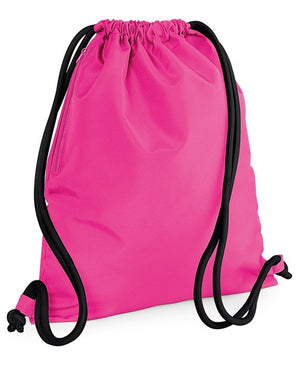 10 x Icon Gymsac by Bagbase in Fuchsia Black by Print Lab Deals — Custom branded clothing by Print Press, featuring premium embroidery produced in our specialist print lab in the UK.