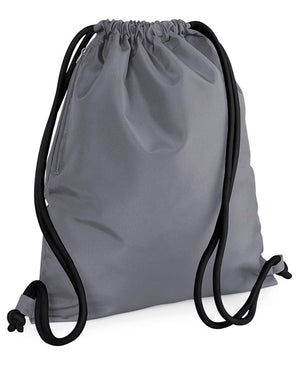 10 x Icon Gymsac by Bagbase in Graphite Grey Black by Print Lab Deals — Custom branded clothing by Print Press, featuring premium embroidery produced in our specialist print lab in the UK.