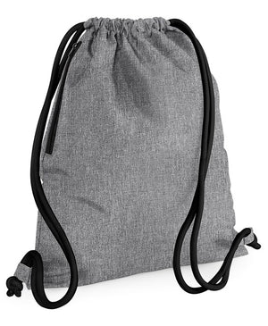 10 x Icon Gymsac by Bagbase in Grey Marl Black by Print Lab Deals — Custom branded clothing by Print Press, featuring premium embroidery produced in our specialist print lab in the UK.