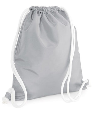 10 x Icon Gymsac by Bagbase in Light Grey by Print Lab Deals — Custom branded clothing by Print Press, featuring premium embroidery produced in our specialist print lab in the UK.