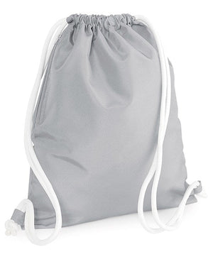 40 x Icon Gymsac by Bagbase in Light Grey by Print Lab Deals — Custom branded clothing by Print Press, featuring premium embroidery produced in our specialist print lab in the UK.