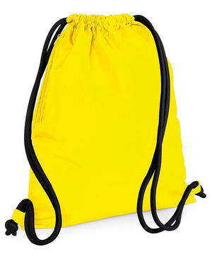 10 x Icon Gymsac by Bagbase in Yellow Black by Print Lab Deals — Custom branded clothing by Print Press, featuring premium embroidery produced in our specialist print lab in the UK.