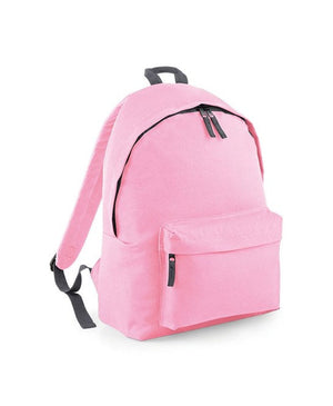 10 x Original Backpacks By Bagbase in Classic Pink Graphite Grey by Print Lab Deals — Custom branded clothing by Print Press, featuring premium embroidery produced in our specialist print lab in the UK.