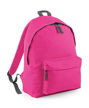 10 x Original Backpacks By Bagbase in Fuchsia Graphite Grey by Print Lab Deals — Custom branded clothing by Print Press, featuring premium embroidery produced in our specialist print lab in the UK.