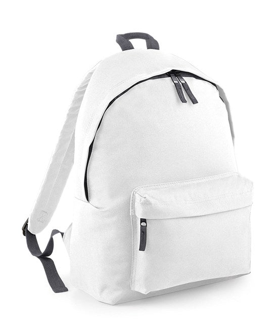 10 x Original Backpacks By Bagbase in White Graphite Grey by Print Lab Deals — Custom branded clothing by Print Press, featuring premium embroidery produced in our specialist print lab in the UK.