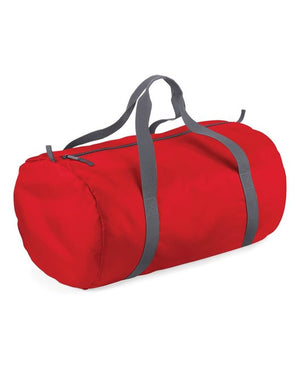 10 x Gym Barrel Bag by Bagbase in Classic Red by Print Lab Deals — Custom branded clothing by Print Press, featuring premium embroidery produced in our specialist print lab in the UK.