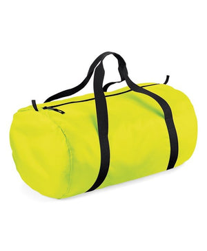 10 x Gym Barrel Bag by Bagbase in Fluorescent Yellow Black by Print Lab Deals — Custom branded clothing by Print Press, featuring premium embroidery produced in our specialist print lab in the UK.