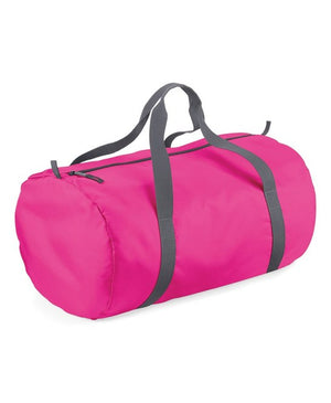 10 x Gym Barrel Bag by Bagbase in Fuchsia by Print Lab Deals — Custom branded clothing by Print Press, featuring premium embroidery produced in our specialist print lab in the UK.