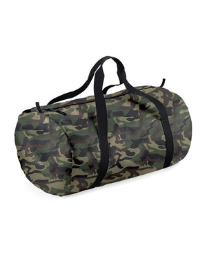 10 x Gym Barrel Bag by Bagbase in Jungle Camo Black by Print Lab Deals — Custom branded clothing by Print Press, featuring premium embroidery produced in our specialist print lab in the UK.