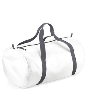20 x Gym Barrel Bag by Bagbase in White by Print Lab Deals — Custom branded clothing by Print Press, featuring premium embroidery produced in our specialist print lab in the UK.