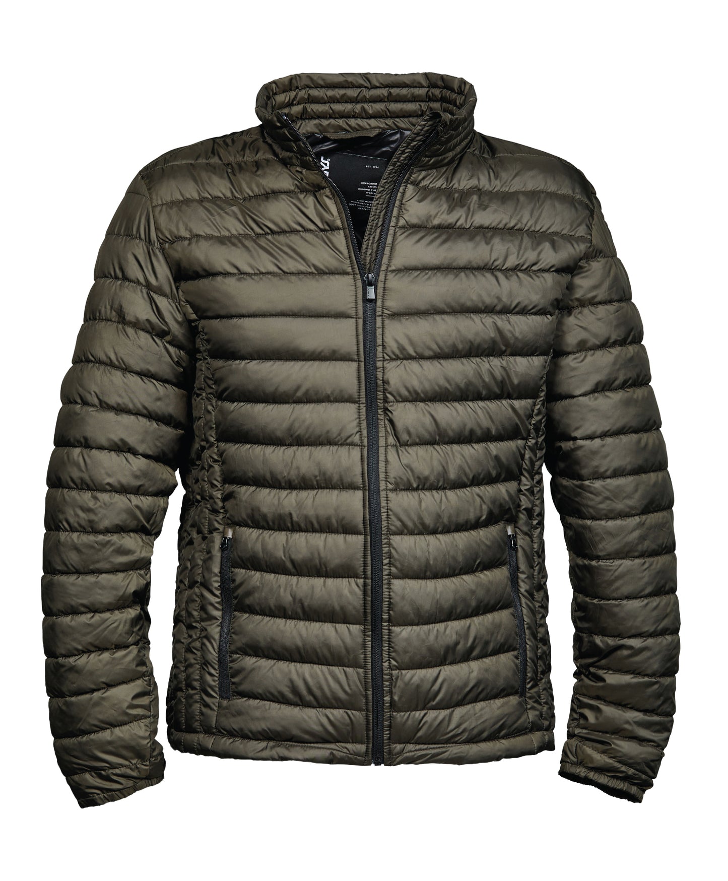 4 x Tee Jays Zepelin Padded Jackets in Dark Olive by Print Lab Deals — Custom branded clothing by Print Press, featuring premium embroidery produced in our specialist print lab in the UK.
