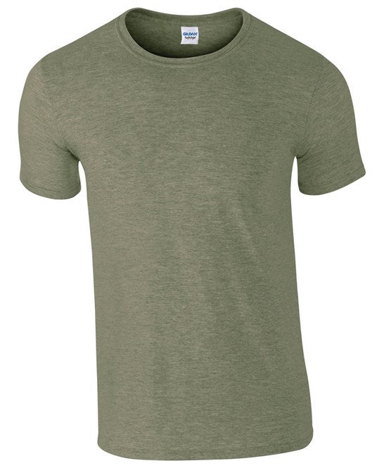 200 x Softstyle Tee Shirts by Gildan in Heather Military Green by Print Lab Deals — Custom branded clothing by Print Press, featuring premium embroidery produced in our specialist print lab in the UK.