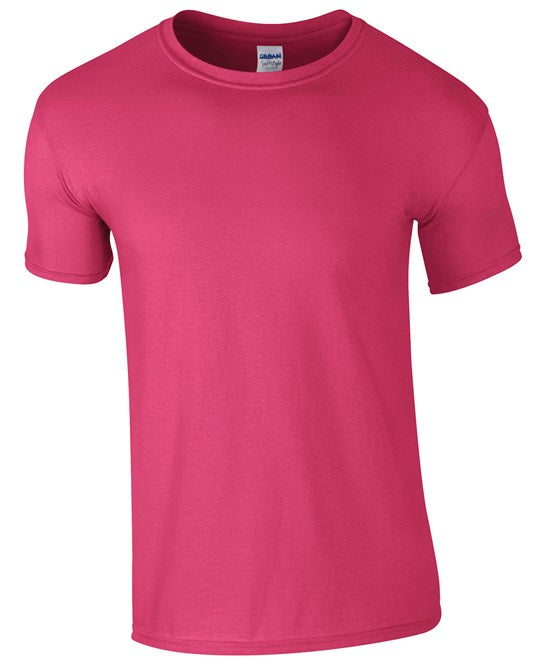 40 x Softstyle Tee Shirts by Gildan in Heliconia by Print Lab Deals — Custom branded clothing by Print Press, featuring premium embroidery produced in our specialist print lab in the UK.