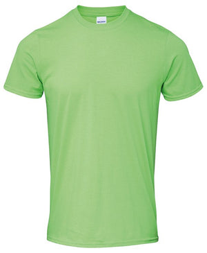10 x Softstyle Tee Shirts by Gildan in Lime by Print Lab Deals — Custom branded clothing by Print Press, featuring premium embroidery produced in our specialist print lab in the UK.