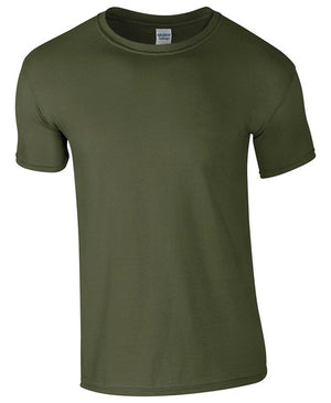 10 x Softstyle Tee Shirts by Gildan in Military Green by Print Lab Deals — Custom branded clothing by Print Press, featuring premium embroidery produced in our specialist print lab in the UK.