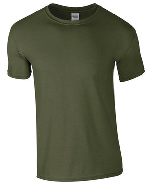 20 x Softstyle Tee Shirts by Gildan in Military Green by Print Lab Deals — Custom branded clothing by Print Press, featuring premium embroidery produced in our specialist print lab in the UK.