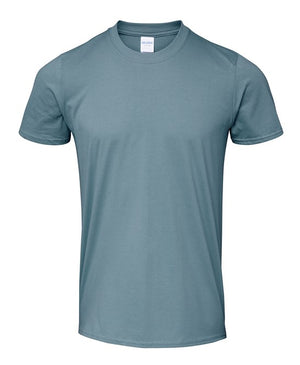 10 x Softstyle Tee Shirts by Gildan in Stone Blue by Print Lab Deals — Custom branded clothing by Print Press, featuring premium embroidery produced in our specialist print lab in the UK.