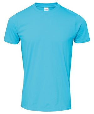 10 x Softstyle Tee Shirts by Gildan in Tropical Blue by Print Lab Deals — Custom branded clothing by Print Press, featuring premium embroidery produced in our specialist print lab in the UK.