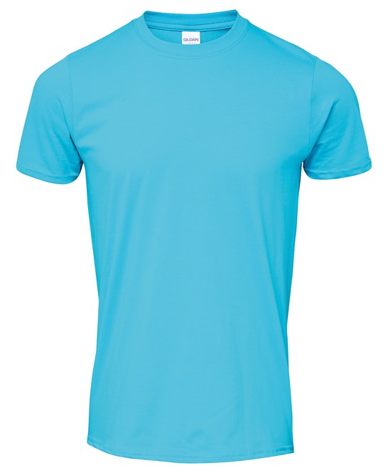 10 x Softstyle Tee Shirts by Gildan in Tropical Blue by Print Lab Deals — Custom branded clothing by Print Press, featuring premium embroidery produced in our specialist print lab in the UK.