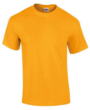 10 x Ultra Cotton Tee's by Gildan in Gold by Print Lab Deals — Custom branded clothing by Print Press, featuring premium embroidery produced in our specialist print lab in the UK.