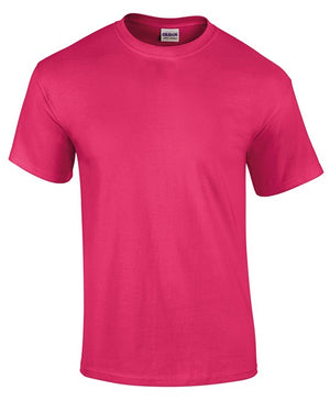 10 x Ultra Cotton Tee's by Gildan in Heliconia by Print Lab Deals — Custom branded clothing by Print Press, featuring premium embroidery produced in our specialist print lab in the UK.
