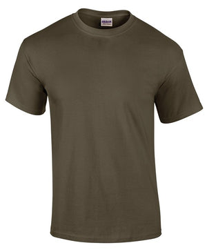 10 x Ultra Cotton Tee's by Gildan in Military Green by Print Lab Deals — Custom branded clothing by Print Press, featuring premium embroidery produced in our specialist print lab in the UK.