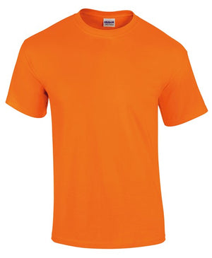 10 x Ultra Cotton Tee's by Gildan in Safety Orange by Print Lab Deals — Custom branded clothing by Print Press, featuring premium embroidery produced in our specialist print lab in the UK.