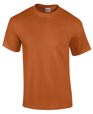 10 x Ultra Cotton Tee's by Gildan in Texas Orange by Print Lab Deals — Custom branded clothing by Print Press, featuring premium embroidery produced in our specialist print lab in the UK.