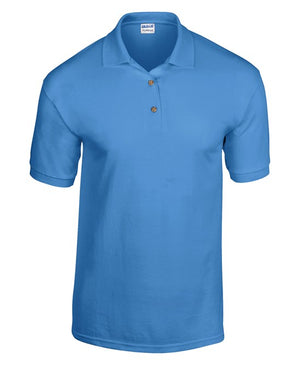 10 x Dryblend Sports Polos by Gildan in Carolina Blue by Print Lab Deals — Custom branded clothing by Print Press, featuring premium embroidery produced in our specialist print lab in the UK.