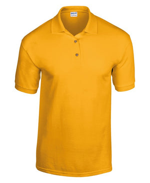 10 x Dryblend Sports Polos by Gildan in Gold by Print Lab Deals — Custom branded clothing by Print Press, featuring premium embroidery produced in our specialist print lab in the UK.