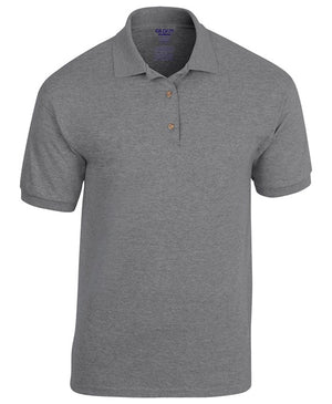 10 x Dryblend Sports Polos by Gildan in Graphite Heather by Print Lab Deals — Custom branded clothing by Print Press, featuring premium embroidery produced in our specialist print lab in the UK.