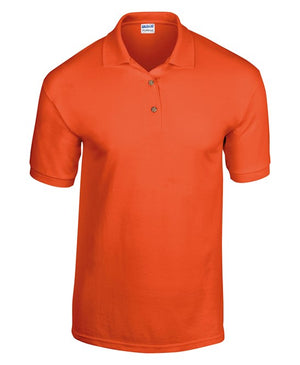 10 x Dryblend Sports Polos by Gildan in Orange by Print Lab Deals — Custom branded clothing by Print Press, featuring premium embroidery produced in our specialist print lab in the UK.