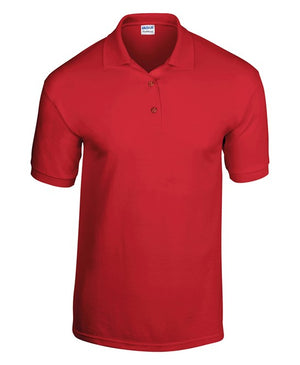 10 x Dryblend Sports Polos by Gildan in Red by Print Lab Deals — Custom branded clothing by Print Press, featuring premium embroidery produced in our specialist print lab in the UK.