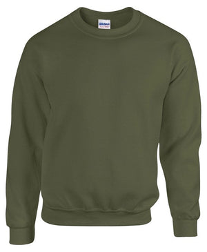 12 x Classic Sweaters by Gildan in Military Green by Print Lab Deals — Custom branded clothing by Print Press, featuring premium embroidery produced in our specialist print lab in the UK.
