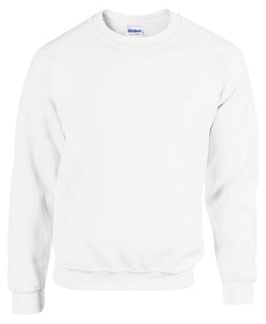 12 x Classic Sweaters by Gildan in White by Print Lab Deals — Custom branded clothing by Print Press, featuring premium embroidery produced in our specialist print lab in the UK.