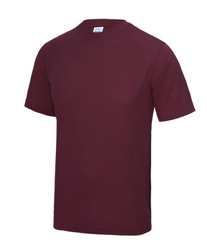 10 x Sport Tee's by AWDis in Burgundy by Print Lab Deals — Custom branded clothing by Print Press, featuring premium embroidery produced in our specialist print lab in the UK.